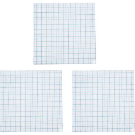 Lot de 3 rouleaux de ruban adhésif transparent en vinyle avec grille d'alignement bleue, idéal pour la réalisation de stickers, panneaux et autocollants pour vitres. (1/5)