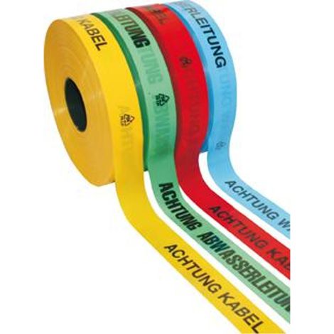 Trassenwarnband Aufdruck Achtung Wasserleitung B.40mm L.250m blau (1/2)