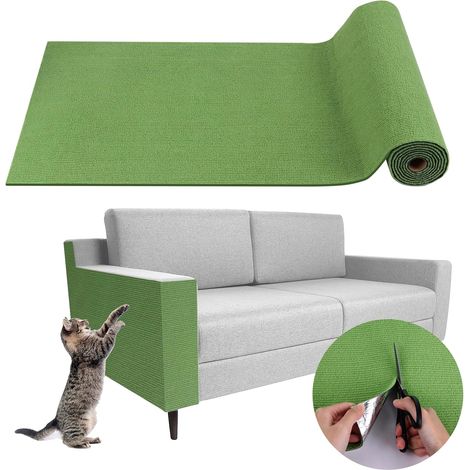 Tappetino tiragraffi adesivo per gatti, tappetino tiragraffi per gatti, protezione per divano, antigraffio (verde frutta, 40×300 cm) (1/5)