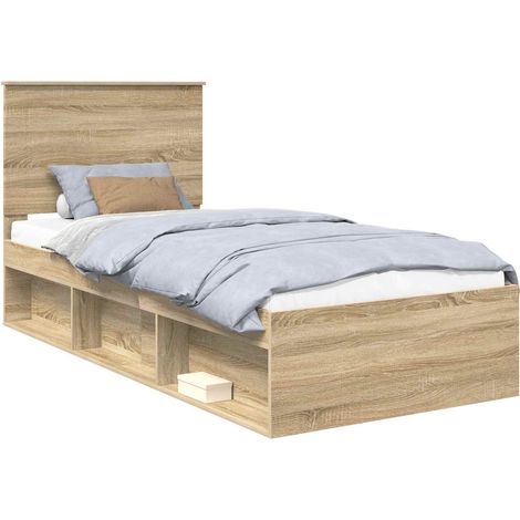 Maison Exclusive - Cadre de lit Sonoma 90 x 190 cm Bois de pin massif (1/5)