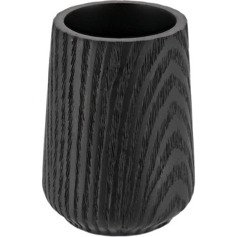 Bicchiere in poliresina effetto legno - nero - Tendance
