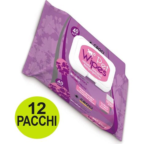OFFRE 12 paquets de 40 lingettes humides Eco Shea Butter Mallow pour chats