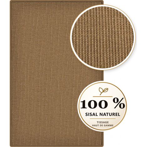 Tapis en sisal sur mesure Goa Taupe 200 x 400 cm (1/5)