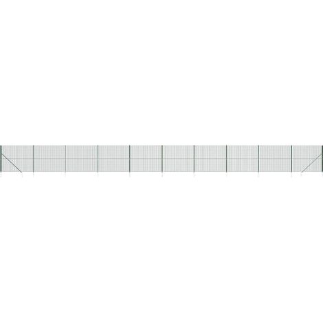 Maison Exclusive - Maschendrahtzaun mit Bodenhülsen Grün 1,6x25 m