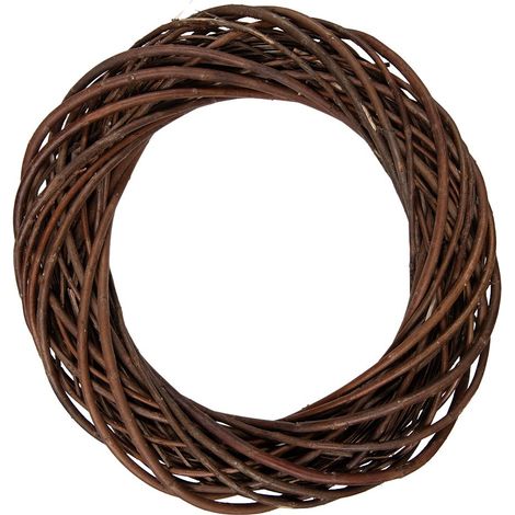 Couronne Décorative en Rotin Marron pour Décoration Intérieure et Festive Ø 50 x 8 cm - PANGIVO (1/2)