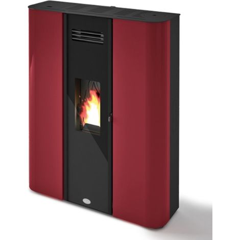 Estufa De Pellet Estanca Eva Calòr Slim DILETTA 901660600 Acabado Rojo (1/4)