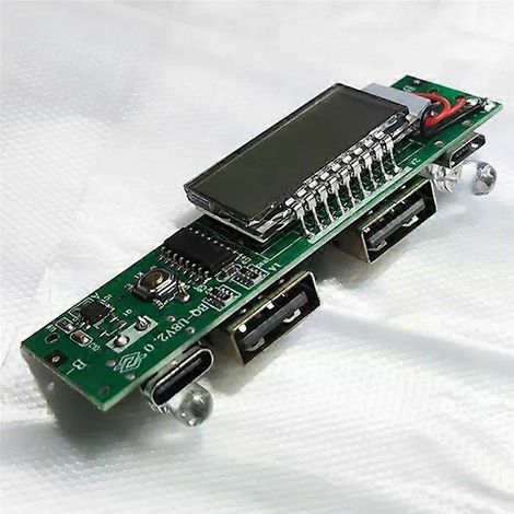 Neues Lithium-Akku-Ladegerät mit LED-Anzeige, zwei USB-Anschlüssen, 5 V, 24 A, Micro-/Type-C-USB-Anschluss, Powerbank, 18650-Lademodul – JXLGV (1/4)