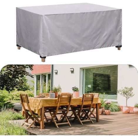 Housses pour Mobilier de Jardin 180x120x74cm/LxWxH Housse de Table Jardin Rectangulaire, Couverture de Protection Meubles Bâche Salon de Jardin Imperméable Anti-UV, Bache Table Exterieur (1/5)