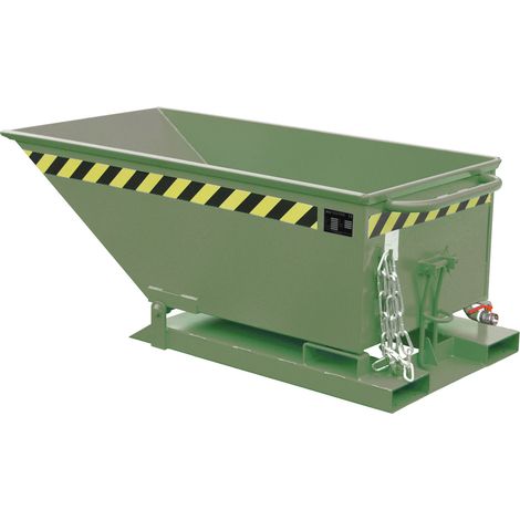 Bauer Späne-Kippmulde SKN 250, lackiert, Resedagrün