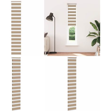 vidaXL Zebrarollo Sandbraun 45x230 cm Stoffbreite 40,9 cm Polyester (1/5)
