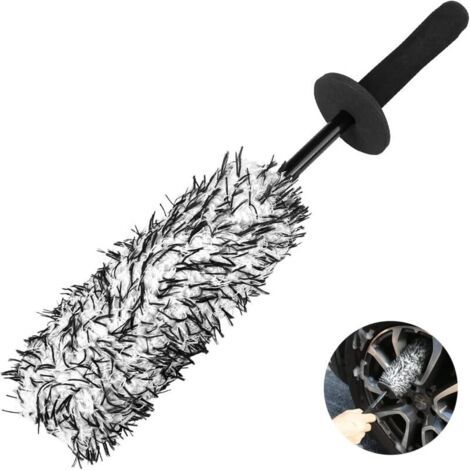 royaluxe-40cm Pinceau Nettoyage Voiture, Brosse Jante Voiture, Kit Lavage Automobile, Brosse Detailing Auto Complet Microfibre et Délicat des Jantes de Pinceau pour Pare Brise Intérieurd