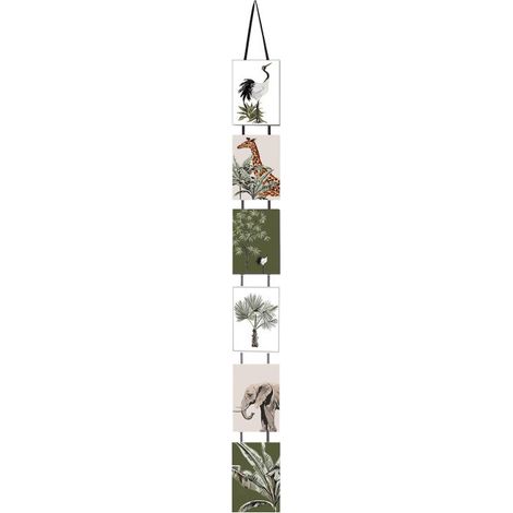 Atmosphera – Pêle-mêle 6 photos 110cm – Corde polyester et vitre PVC – Fixation verticale – Pour photos 10x15 cm – Transparent (1/2)