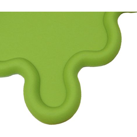 Tassenmatte aus PVC, unregelmäßige Form, hitzebeständig, wasserdicht, Haushalts-Schüsselmatte für die Küche, Grün (1/4)