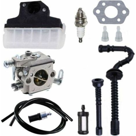 Carburateur + Filtre à air + Bougie d’Allumage + Tuyau d’Essence/d’Huile pour Tronçonneuse STIHL 021 023 025 MS210 MS230 MS250 Carburateur,DEBUNS