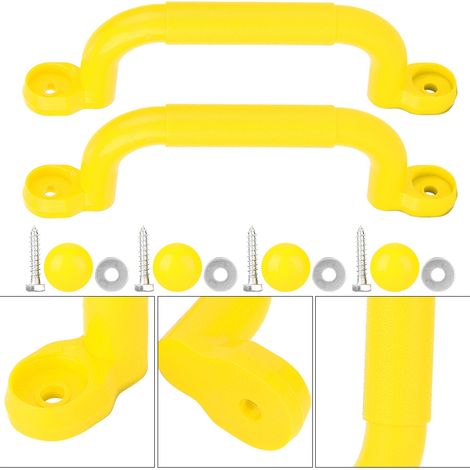 Poignées de Sécurité Anti-glisse pour Balançoire - Accessoire de Parc pour Enfants (Jaune)