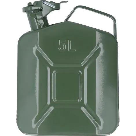 Bidon d'essence de 5 litres (1,3 gallon) en acier inoxydable épais avec poignée de transport