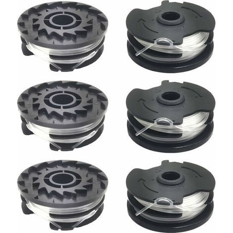 Pack of 6 replacement spools for LIDL Parkside grass trimmers – 1.6 mm copolymer nylon – Spiral design for efficient cutting - 20-Li (1/4)