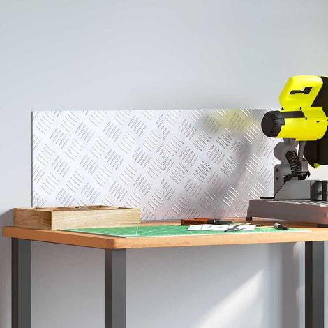 Treppe Tritt 2 stk. 40 x 30 cm Silber Aluminium Rechtwinklig vidaXL