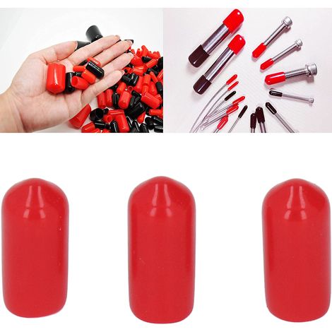 100 capuchons de protection en PVC, couvercles de protection pour vis, capuchons en plastique de 6 mm (1/5)