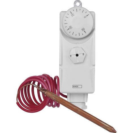 Termostato manuale con sensore T80F 0-90C 16A 230V bianco P5682 (1/5)