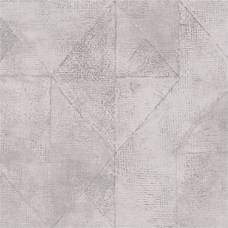 Graphic wallpaper wall Profhome 389761 hot embossed non-woven wallpaper textured used look and metallic highlights grey silver grey 5,33 m2 (1/5)