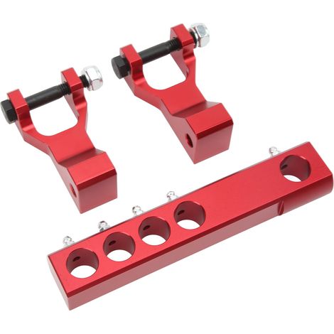 Kit d'abaissement avant et arrière réglable pour quad Banshee 350, YFZ350, Warrior 350 et YFM350X (rouge) (1/5)
