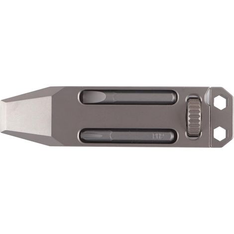 Outil multifonction en titane, porte-clés compact, clé à molette, pied-de-biche, tournevis, décapsuleur pour camping et randonnée en plein air (1/4)