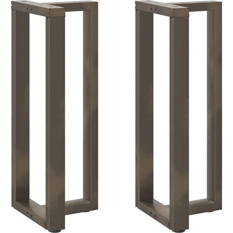Bartischbeine T-Form 2 Stk. Naturstahl 50x35x(100-101) cm Stahl
