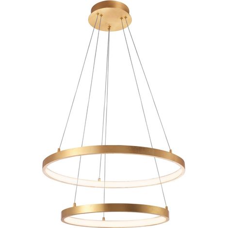Merano Clearwater Plafonnier LED Intégré Feuille d'Or Aluminium Réglable LED 65W 3900Lm 3000K