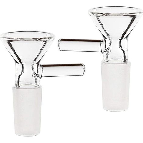 Embudo de vidrio de 14 mm, pequeño recipiente de vidrio con asa, mini cuenco para llenar botellas de aceite y agua, vidrio de borosilicato resistente al calor para uso doméstico (6 piezas) (1/5)
