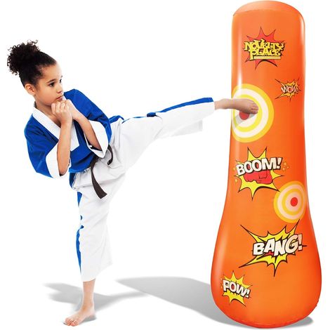 Sac de Frappe Honflable pour Jeune - 4 Pieds de Haut autoportant Buddy - Hit (1/5)