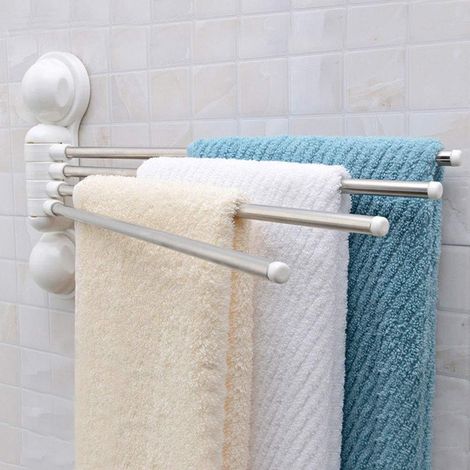 Porte-serviettes Porte-serviettes de bain Ventouse Salle de bains Porte-serviettes de cuisine Pas de poinçonnage (1/2)