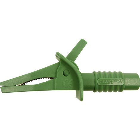 Cliff FCR7942 Morsetto a clip/coccodrillo isolato Connettore 4 mm CAT II 1000 V, CAT III 600 V Verde