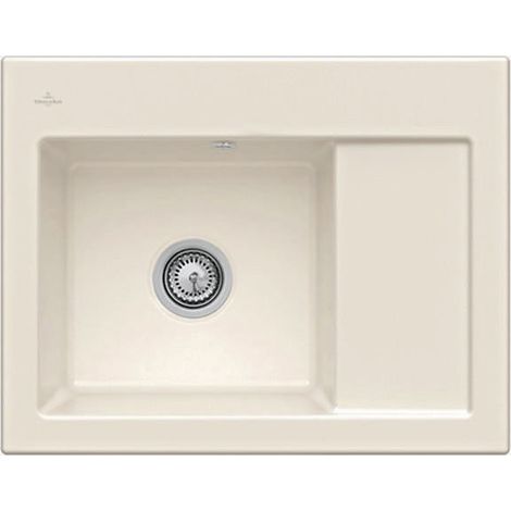 V&B Spüle SUBWAY 45 COMPACT 650x510mm Be links Handbetätigung crema (1/2)