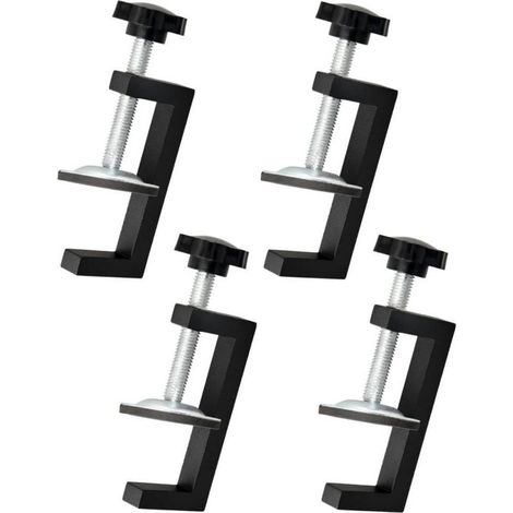 4 Pièces Serre Joint Kit, Plage de Serrage 10-57mm Pince G Réglable, Serre Joint Menuisier Clip de Fixation, Outils Accessoires pour Pince de Table, Convient pour la Fixation Du Bois,