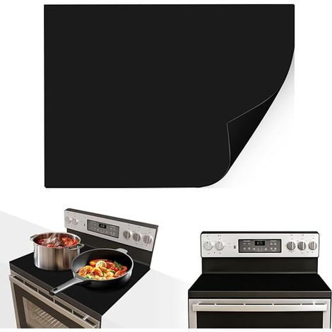 78 x 52 cm Induction Hob Protection Mat Silicone Induction Mat Non-Slip for Stoves Black (1/5)