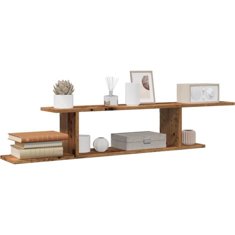 TV-Wandregal Altholz-Optik 125x18x23 cm Holzwerkstoff