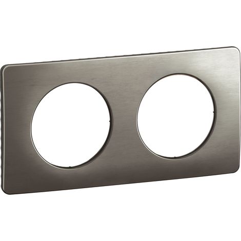 LEGRAND - Plaque Céliane finition Acier Satiné - 2 postes (1/5)