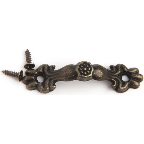10 unités de poignée boîte en alliage zinc 43 x mm, bouton arqué (1/5)