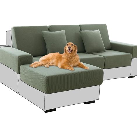 Stretch Sofa Cushion Covers, Furniture Protectors for Sofas, Washable and Non-Slip Sofa Covers for the Living Room (Green Grey, 3 Seater) (1/5)
