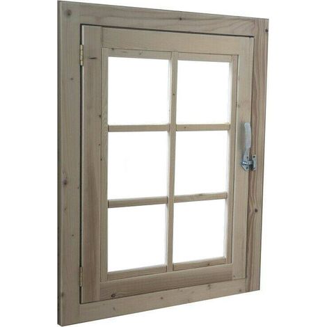 Finestra apribile per casetta in legno | 61 x 81 cm|senza plexiglass (1/4)
