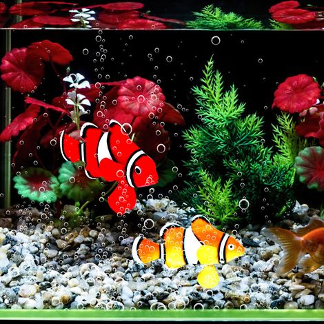 Poisson-clown lumineux bionique en silicone, décoration pour aquarium. (1/5)