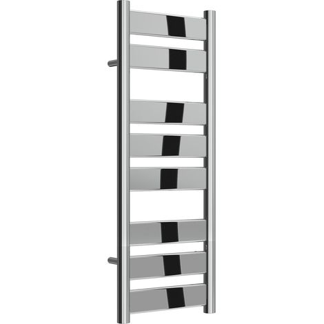 Reina Carpi Flat Panel Heated Towel Rail 800mm H x 300mm W Chrome (1/5)