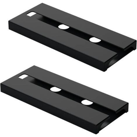 2 pièces Verres à Pied Suspendu Support, Porte Verres à Vin Suspendre Noir, plastique Support de Verre à Vin, Support Verre à Vin Deux Rangées pour Cuisine, Maison, Bar, Étagères, Restaurant (Noir)