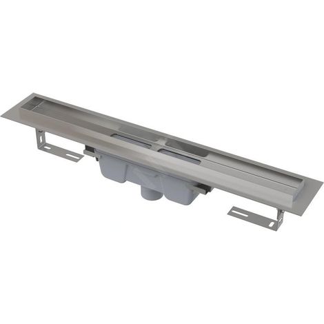 Alcadrain APZ1006 Goulotte de douche avec rebord pour la grille complète, évacuation verticale 1050 mm (1/3)