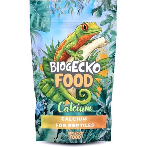 BioGecko Futterkalzium für Reptilien, Amphibien und Schnecken (ohne Vitamin D3), 50 g (1/4)