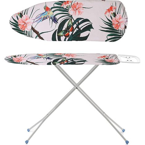 Housse Table à Repasser Floral Imprimé 3D de à Rembourrée Contre la Chaleur de Repassage Feuilles de Palmier140x50cm 140x50cm (1/5)