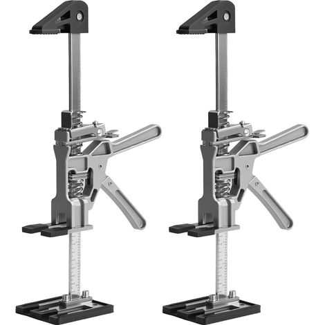 Jiubiaz Set da 2 sollevatori per mobili rinforzati con scala, regolazione fine 0-23 cm, per mobili e pannelli, portata 150 kg (1/5)