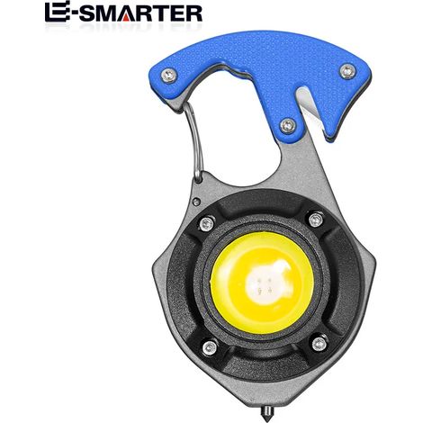 (Bleu) Lampe torche multifonctionnelle - lampe porte-clés (1/4)