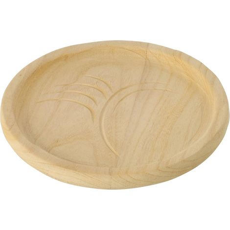 Plateau Déco en Bois "Dona" 35cm Naturel (1/2)